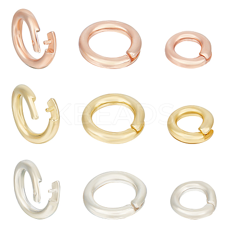 6Pcs 6 Styles 925 Sterling Silver Locking Jump Rings STER-GO0001-17-1