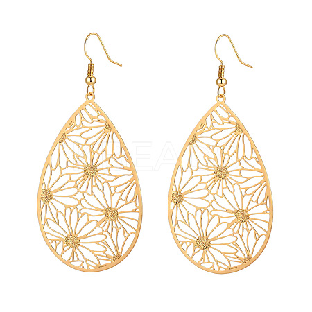 Hollow Brass Dangle Earrings for Women WG72A0C-02-1