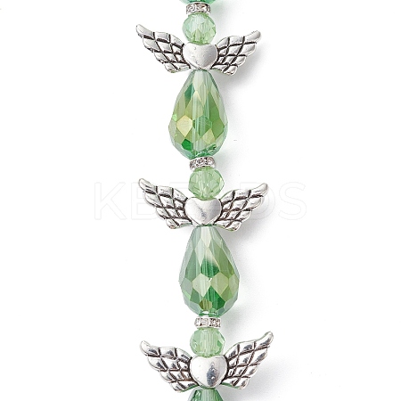 Angel Fairy Shape Electroplate Glass Beads Strands AJEW-JB01173-04-1