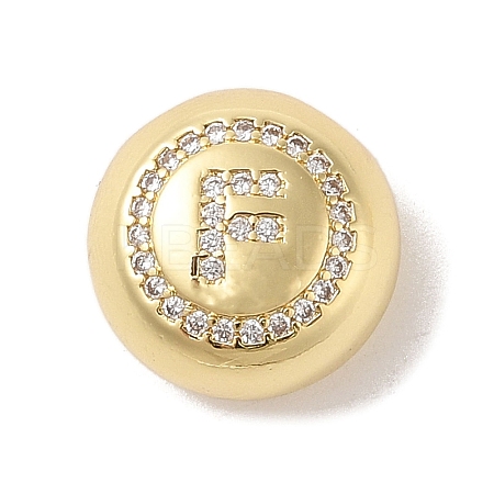 Rack Plating Brass & Cubic Zirconia Pendants KK-Z047-07G-F-RS-1