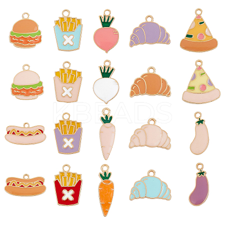 SUPERFINDINGS Food Theme Eco-Friendly Zinc Alloy Pendants FIND-FH0001-28-NR-1