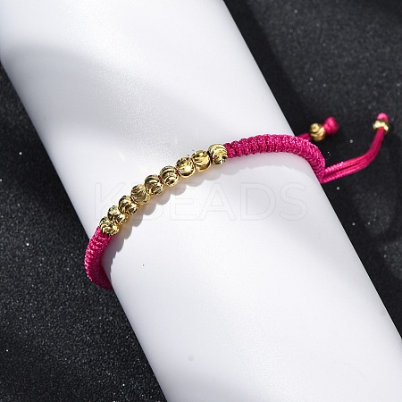 Polyester Cord Braided Bead Bracelets for Women BJEW-L698-01G-07-1