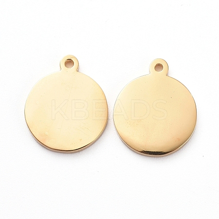 PVD Vacuum Plating 304 Stainless Steel Stamping Blank Tag Charms X-STAS-G215-10-G02-1