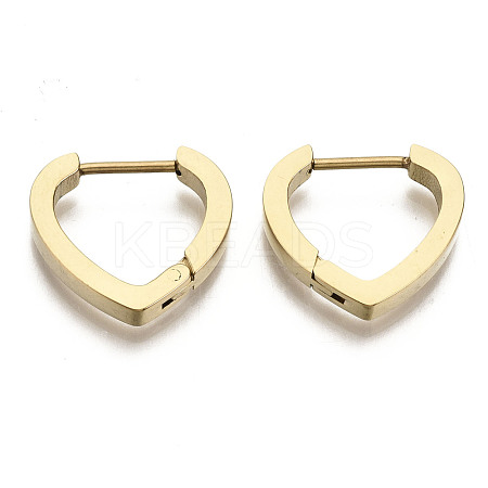 304 Stainless Steel Huggie Hoop Earrings STAS-R115-24G-1