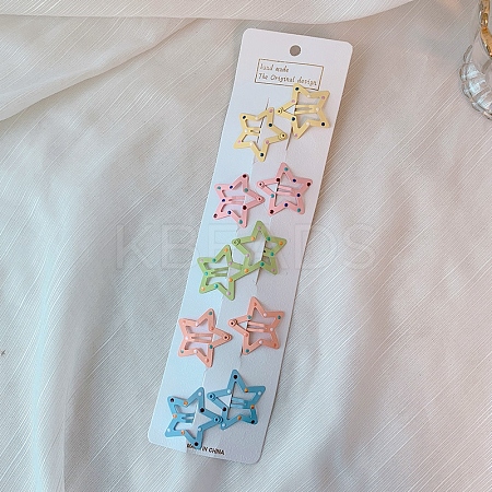Polka Dot Star Shape Alloy Snap Hair Clips PW-WG52205-03-1