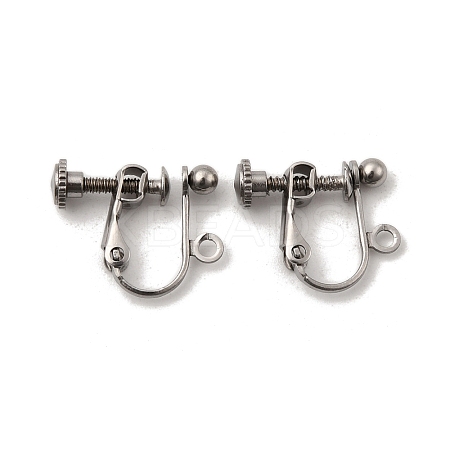 316 Surgical Stainless Steel Clip-on Earring Findings STAS-H240-45P-1