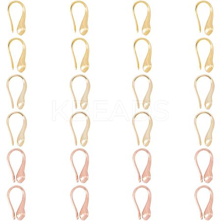10 Pairs 2 Colors Rack Plating Brass Earring Hooks EJEW-FH0001-05-1