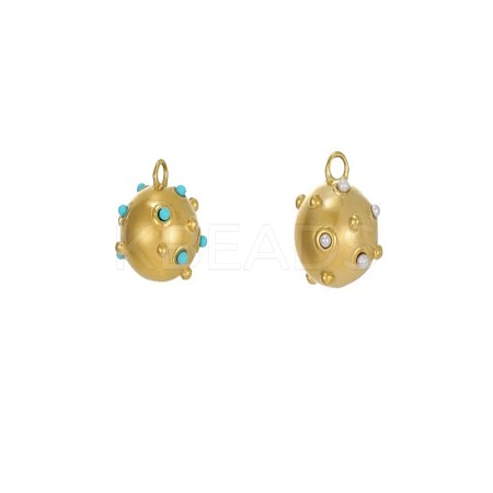 304 Stainless Steel Pendants STAS-OY003-55G-1