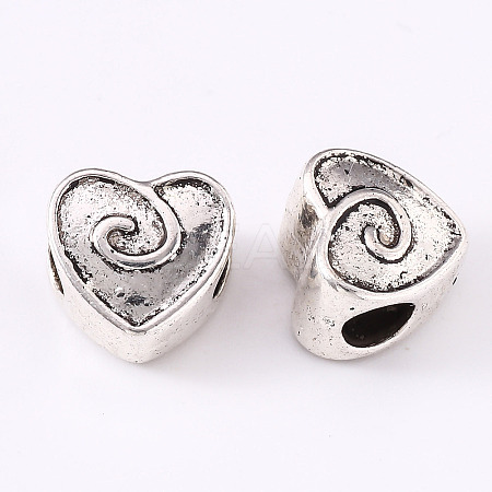 Alloy European Beads TIBEB-R069-04AS-RS-1