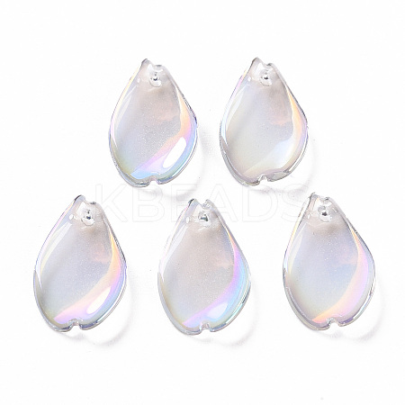 Transparent Spray Painted Glass Pendants LS-GLAA-S190-014B-01-1
