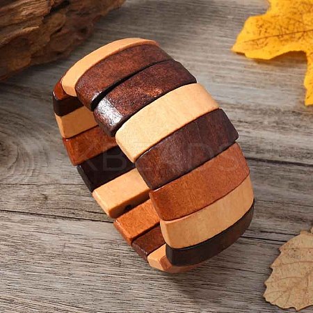 Bohemia & Ethnic Style Wood Stretch Bracelets for Women WG33998-01-1