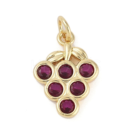 Rack Plating Brass Micro Pave Cubic Zirconia Pendants LS-KK-H509-16G-1