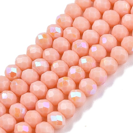 Electroplate Opaque Solid Color Glass Beads Strands LS-EGLA-A044-P3mm-L33-1