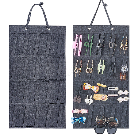 1Pc Felt Hanging Hair Claw Clip Organizer Holder for Women Girls AJEW-BC0004-33B-1