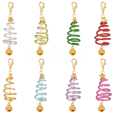Aluminum Wire & Alloy Pendant Decoration HJEW-GO00041-1