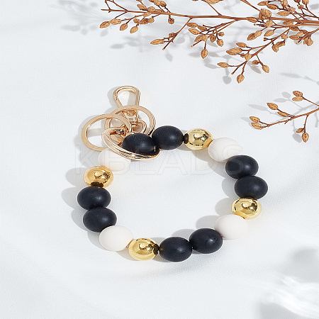1Pc Zinc Alloy & Silicone Mobile Phone Straps HJEW-LP0002-47A-1