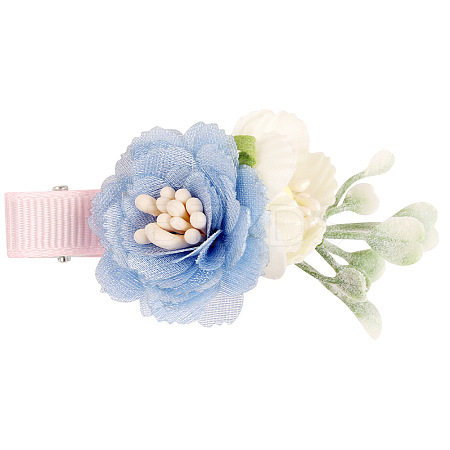 Simulation Flower Cloth Alligator Hair Clips PHAR-WH0012-22E-1