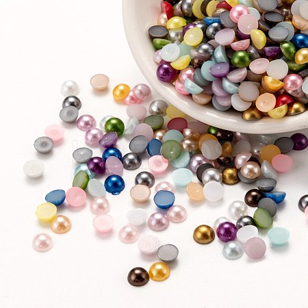 ABS Plastic Cabochons OACR-S012-5mm-M-1