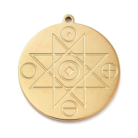 304 Stainless Steel Pendants STAS-Q002-06G-1