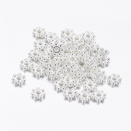 Tibetan Style Alloy Daisy Spacer Beads X-TIBEB-S039-047S-NR-1