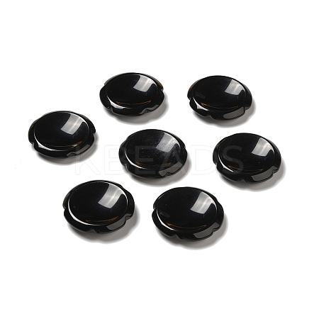 Natural Obsidian Worry Stones G-E586-01P-1