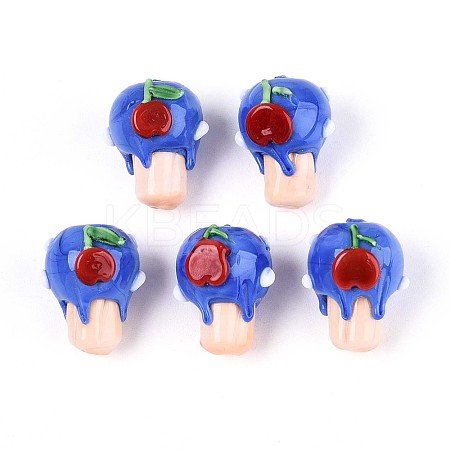 Handmade Lampwork Bumpy Beads LAMP-T022-06B-1