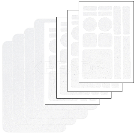 8Pcs 2 Styles PEVA Rubber Anti-Slip Hexagonal Phone Grip Tape Stickers for Phones AJEW-SP0002-64A-01-1