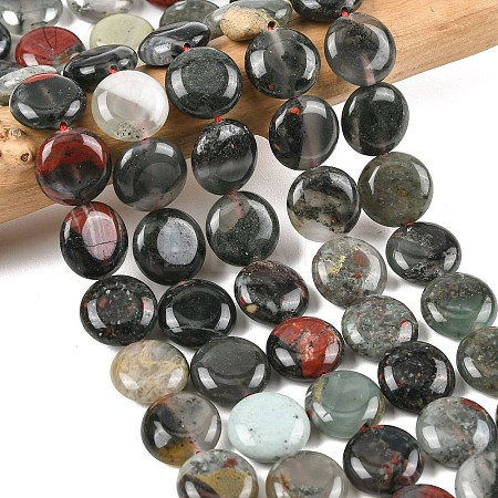 Natural African Bloodstone Beads Strands G-L648-B06-15mm-1