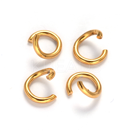 Ion Plating(IP) 304 Stainless Steel Open Jump Rings LS-STAS-H467-03B-4mm-G-1