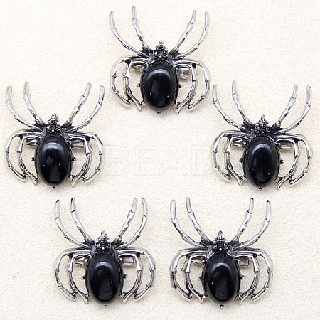 Natural Obsidian Pendants PW-WG35787-25-1