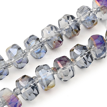 Transparent Electroplate Glass Beads Strands EGLA-P062-01A-HR02-1
