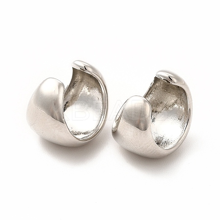 Rack Plating Brass Cuff Earrings for Women EJEW-H091-17P-1