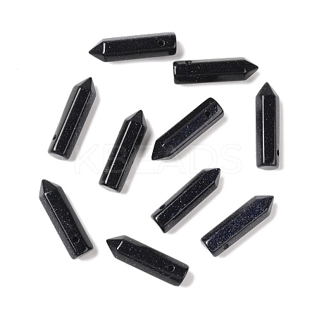 Synthetic Blue Goldstone Pointed Pendants G-D460-01F-1