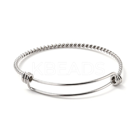 Non-Tarnish 304 Stainless Steel Expandable Bangle for Girl Women BJEW-C003-04P-1