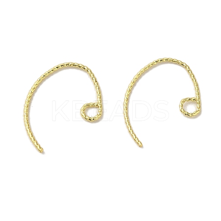 Rack Plating Brass Hoop Earrings Findings EJEW-R162-52G-1