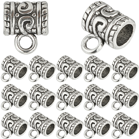 160Pcs Tibetan Style Alloy Tube Bails FIND-SP0001-79-1