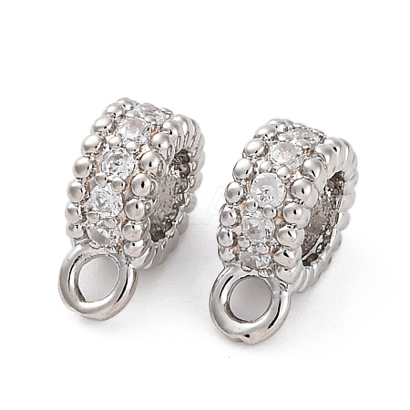 Brass Micro Pave Cubic Zirconia Spacer Beads KK-Z084-04P-1