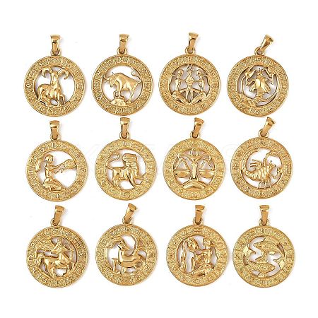 304 Stainless Steel Pendants STAS-C131-03G-1