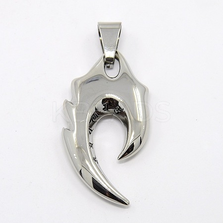 Tarnish Resistant Retro Men's 304 Stainless Steel Big Tribal Sign Pendants STAS-O044-113-1