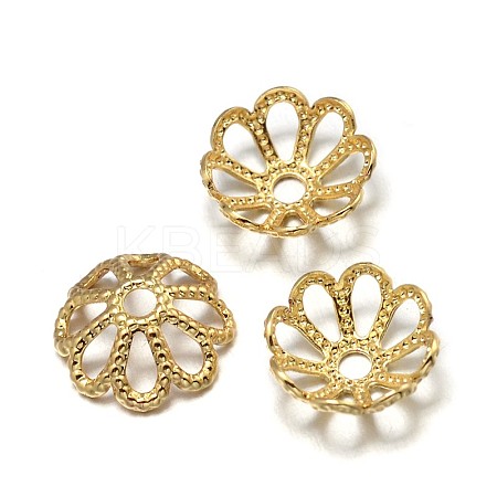 Multi-Petal Brass Fancy Bead Caps LS-KK-E711-045G-NR-1