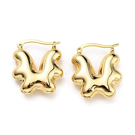 Flower Hoop Earrings LS-EJEW-G355-08G-1