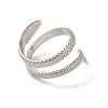Non-Tarnish 304 Stainless Steel Cuff Rings for Women RJEW-G291-02P-3
