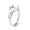 Adjustable Brass Finger Ring Components KK-L193-01P-4