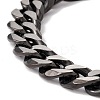 Ion Plating(IP) 304 Stainless Steel Curb Chains Bracelet for Men Women BJEW-B063-01B-2