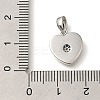 Brass Micro Pave Cubic Zirconia and Shell Pendants KK-K388-77P-02-3