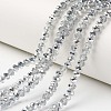 Electroplate Transparent Glass Beads Strands EGLA-A034-T4mm-M16-1