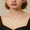 1Pc Brass & Druzy Resin Heart Pendant Necklaces NJEW-LP0009-36-1