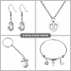 100Pcs 10 Styles Tibetan Style Alloy Pendants TIBEP-CJ0002-82-6