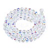 Electroplate Transparent Glass Beads Strands EGLA-N002-15-B03-2