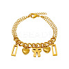 Valentine's Day 304 Stainless Steel Charm Bracelets FS-WGE53E0-01-2